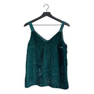 NWOT JCREW Drapey Velvet Camisole in Green
